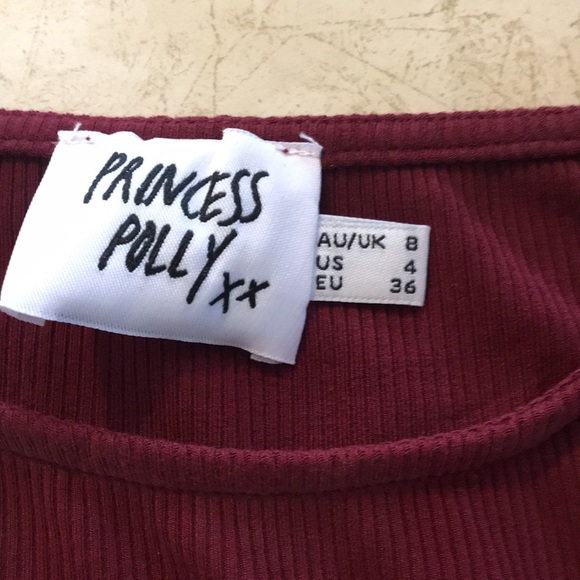 Princess Polly stormi top red adjustable - Picture 6 of 7